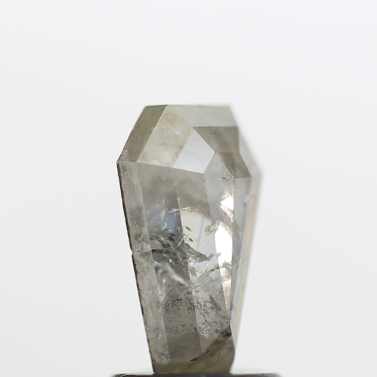 1.20 Carat 8.80 MM Gray Coffin Cut Salt and Pepper Diamond