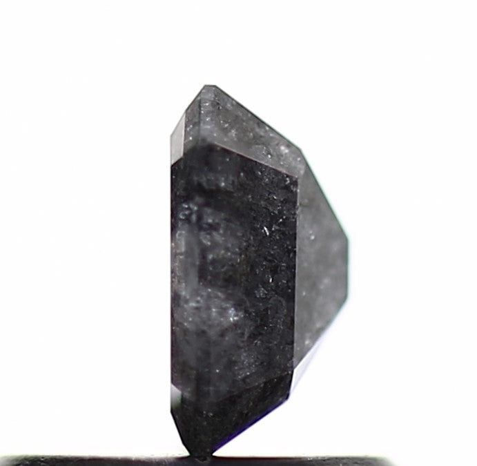 0.51 Carat 5.2 MM Gray Emerald Salt and Pepper Natural Loose Diamond - Blackdiamond