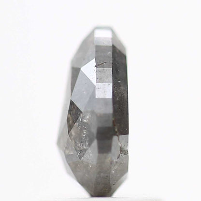 1.20 Carat Fancy Gray Pear Rose Cut Natural Diamond 7.85 MM