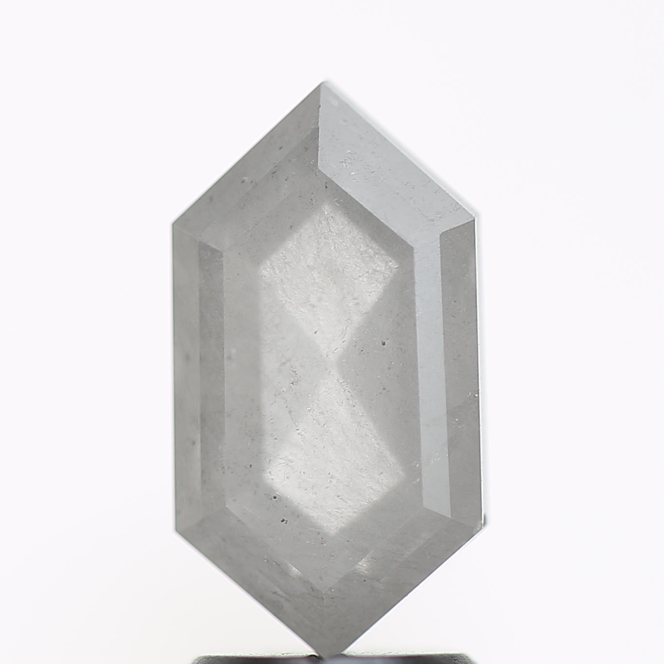 2.95 Ct Hexagon Salt and Pepper Diamond 11.70 MM
