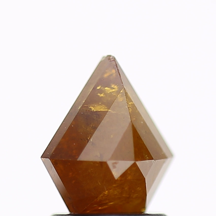 1.27 Carat Natural Orange Brown Kite Salt and Pepper Diamond 7.6 MM