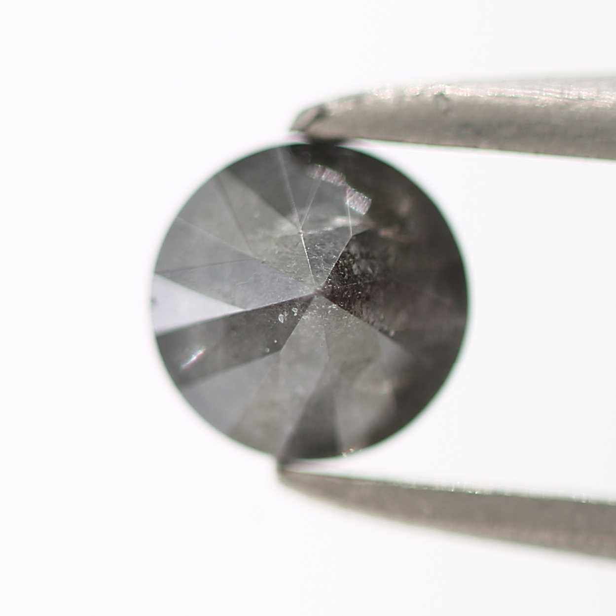 0.32 Carat Fancy Black Diamond Round Salt and Pepper Diamond 4.1 MM - Blackdiamond