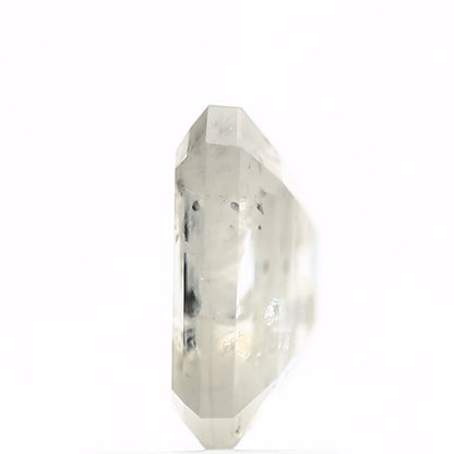 1.34 Carat Natural Emerald Cut White Salt and Pepper Diamond 7.41 MM - Blackdiamond