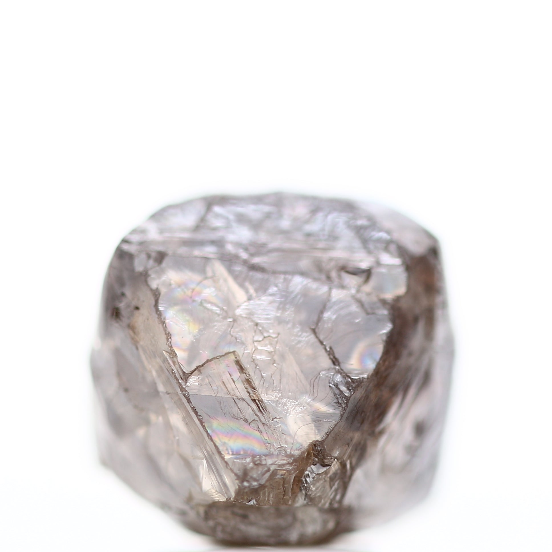 6.70 Carat Fancy Cognac Brown Octahedron Natural Rough Diamond 9.9 MM - Blackdiamond