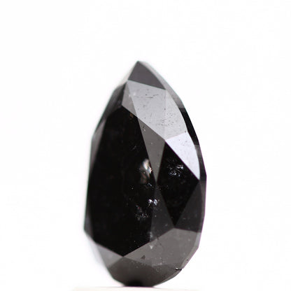 2.16 Carat Natural Black Pear Shape Salt and Pepper Diamond