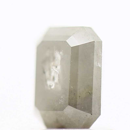 1.01 Carat 5.96 MM Rustic Gray Emerald Cut Salt and Pepper Diamond - Blackdiamond