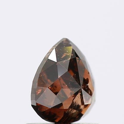 0.95 Carat Pear Shape Fancy Cognac Rose Cut Natural Diamond SDM1190