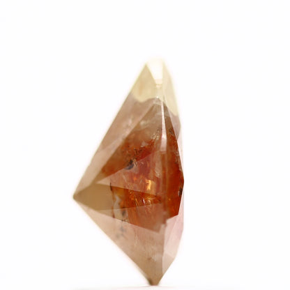 0.79 Carat Pear Salt and Pepper Orange Diamond 7.47 MM