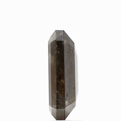 2.33 Carat 9.60 MM Fancy Brown Emerald Cut Salt and Pepper Diamond - Blackdiamond