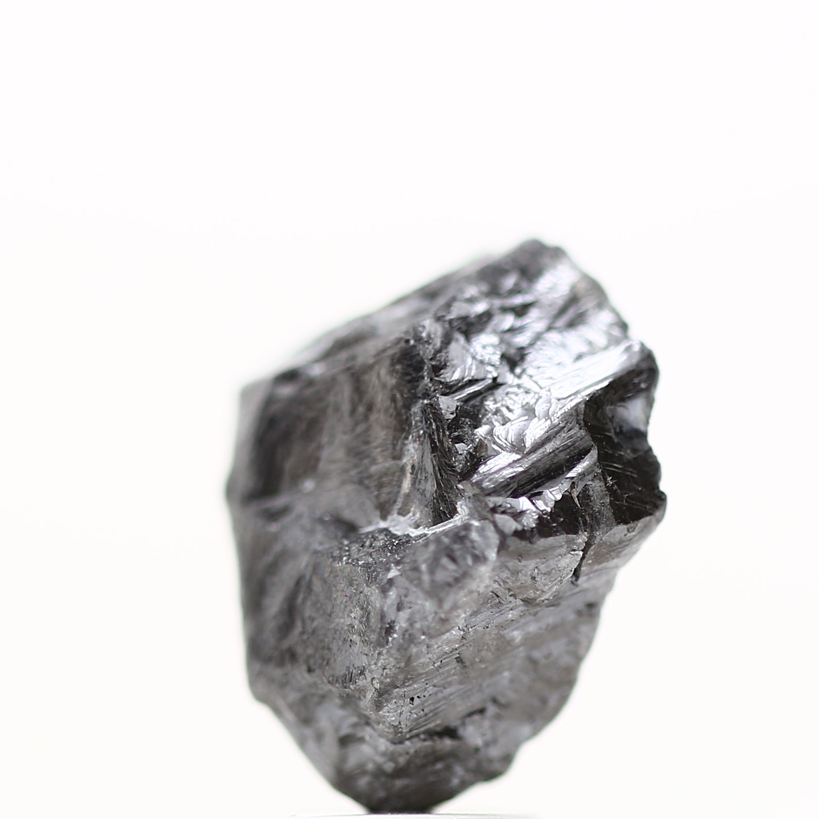 4.90 Carat Fancy Gray Crystal Raw Big Rough Natural Diamond 10.79 MM - Blackdiamond