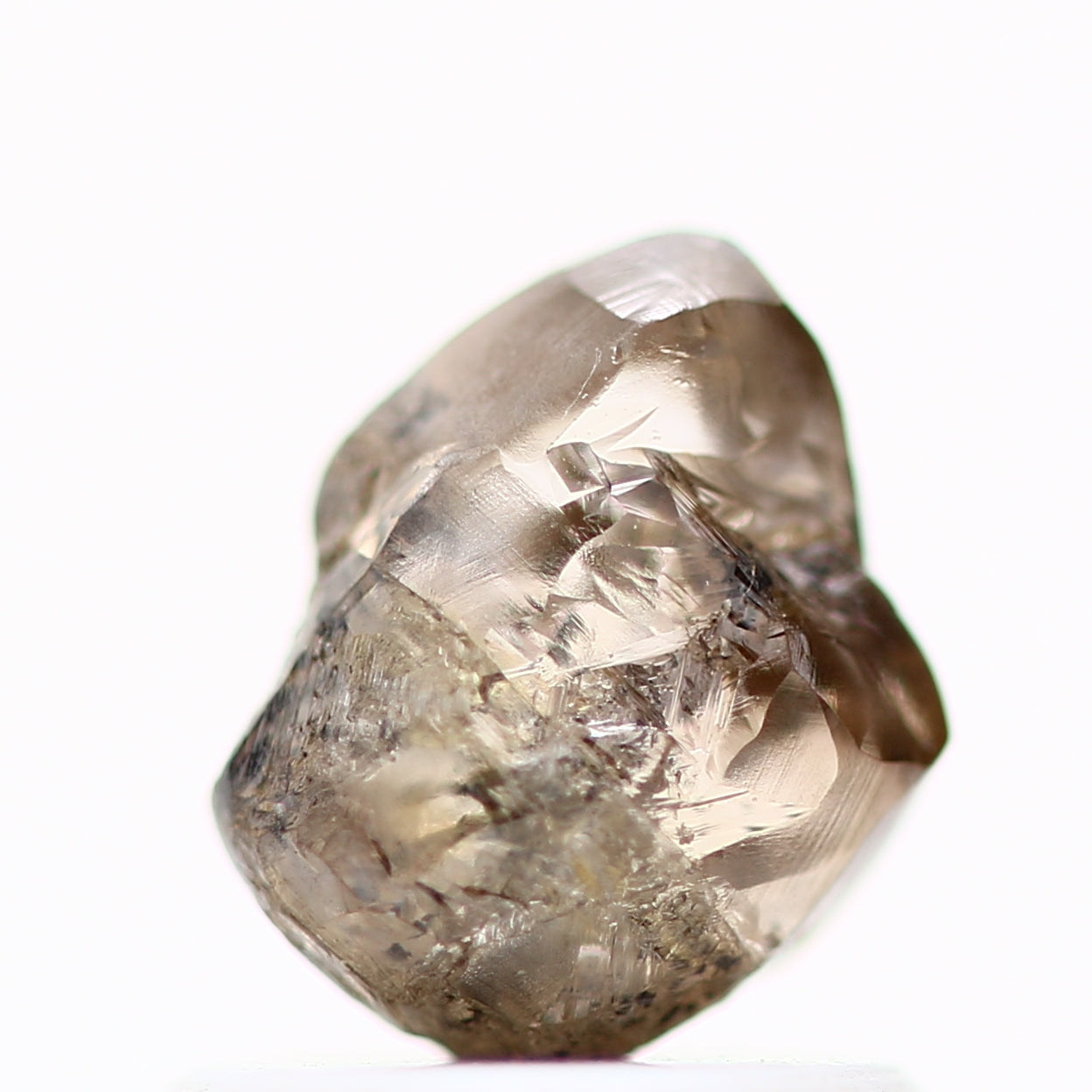 0.93 Carat Natural Champagne Brown Crystal Raw Rough Diamond 6.60 MM - Blackdiamond