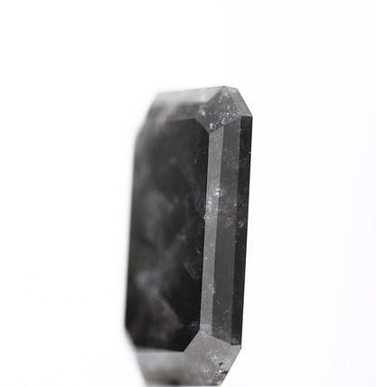 2.82 Carat Natural Emerald Gray Black Salt and Pepper Diamond 10.58 MM - Blackdiamond