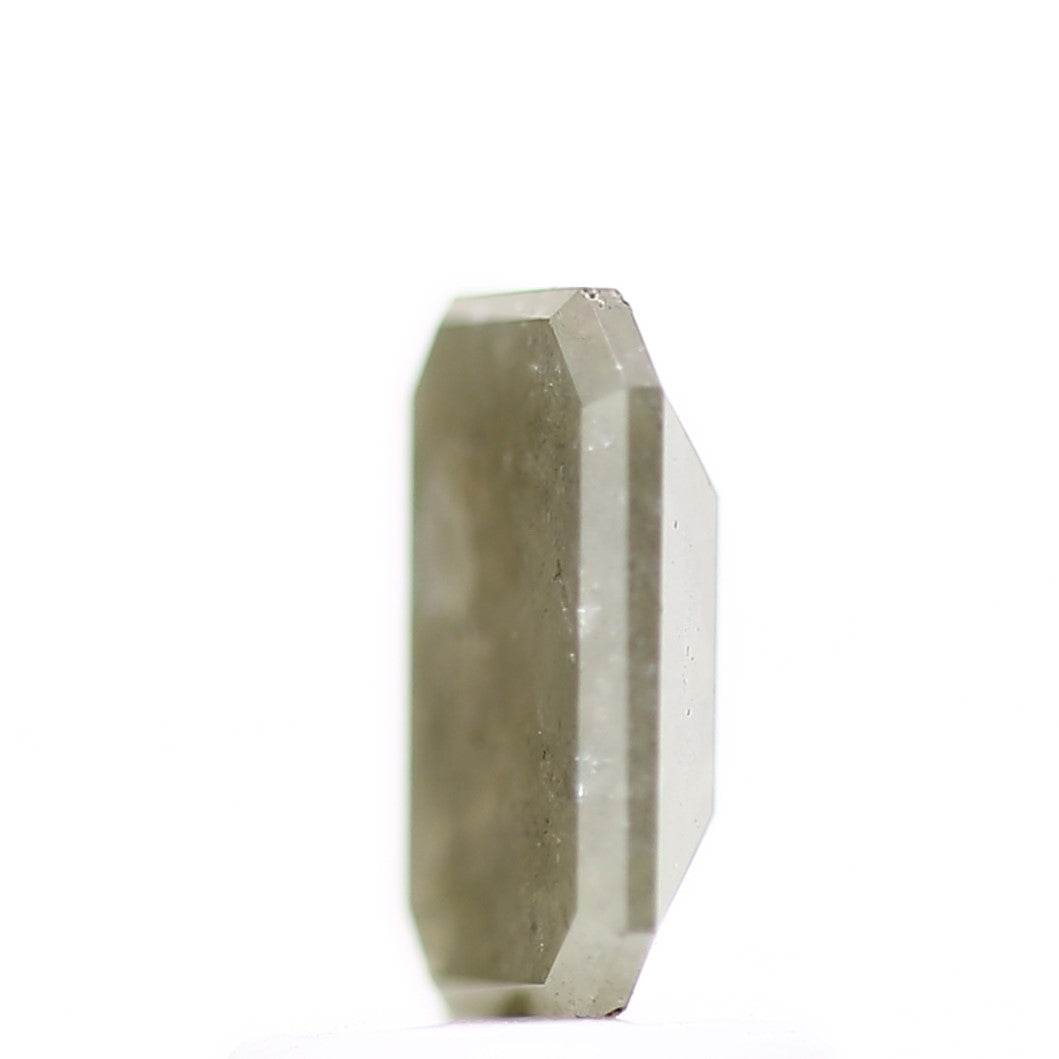 0.84 Carat 7 MM Natural Gray Emerald Salt and Pepper Loose Diamond - Blackdiamond