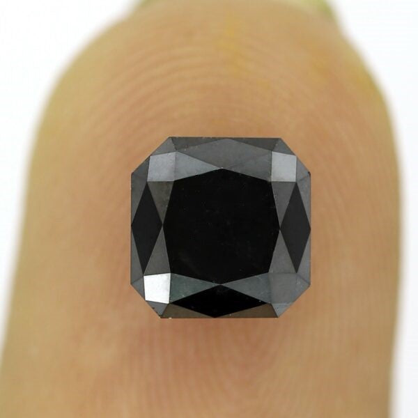 1.71 Carat Treated Black Natural Loose Asscher Cut Best Quality Diamond Perfect For Making Modern Design Diamond Ring - Blackdiamond