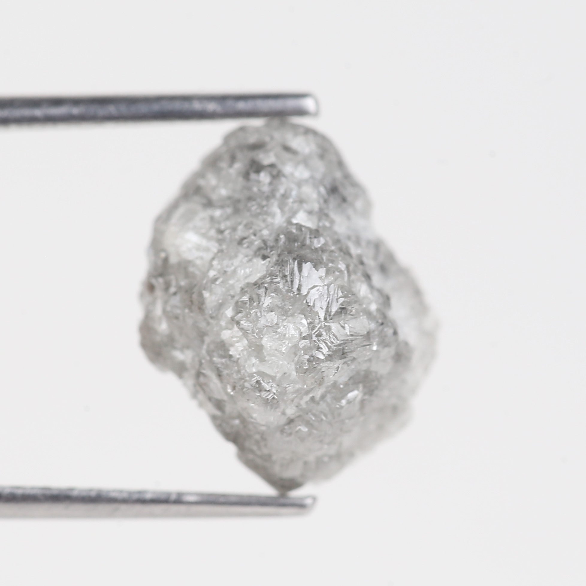 8.29 Carat Natural Rough Uncut Raw Gray Diamond 12.15 MM