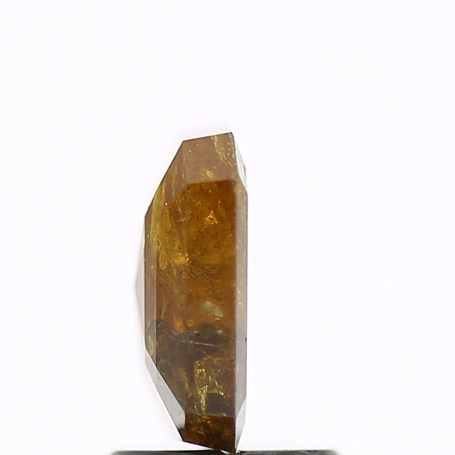 1.39 Carat Natural Yellow Emerald Salt and Pepper Diamond 7.9 MM