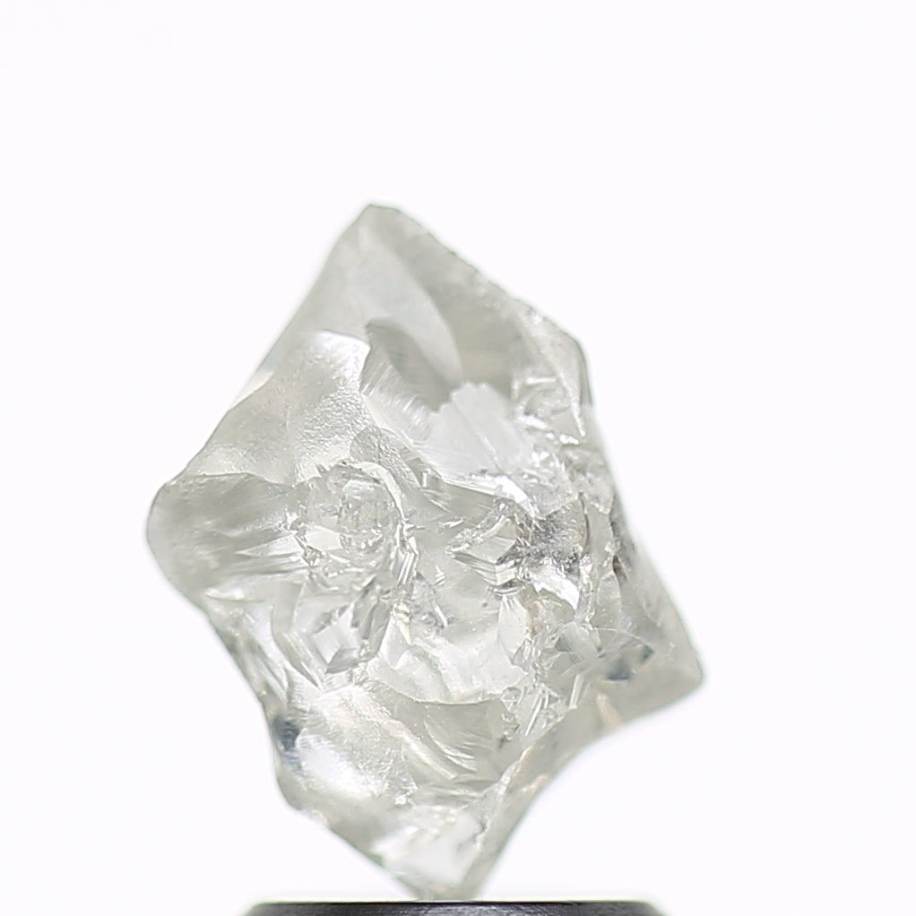 1.56 Carat Natural Fancy Grey Clear Rough Diamond 9.6 MM
