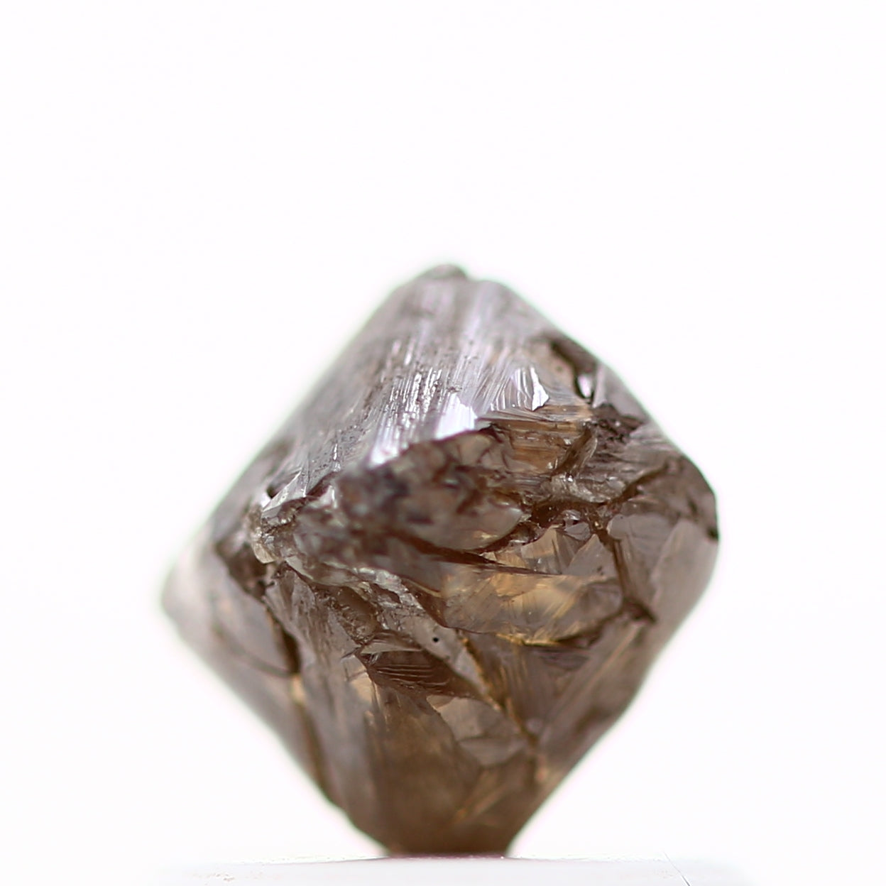 0.92 Carat Fancy Cognac Brown Octahedron Natural Rough Diamond 5.95 MM - Blackdiamond