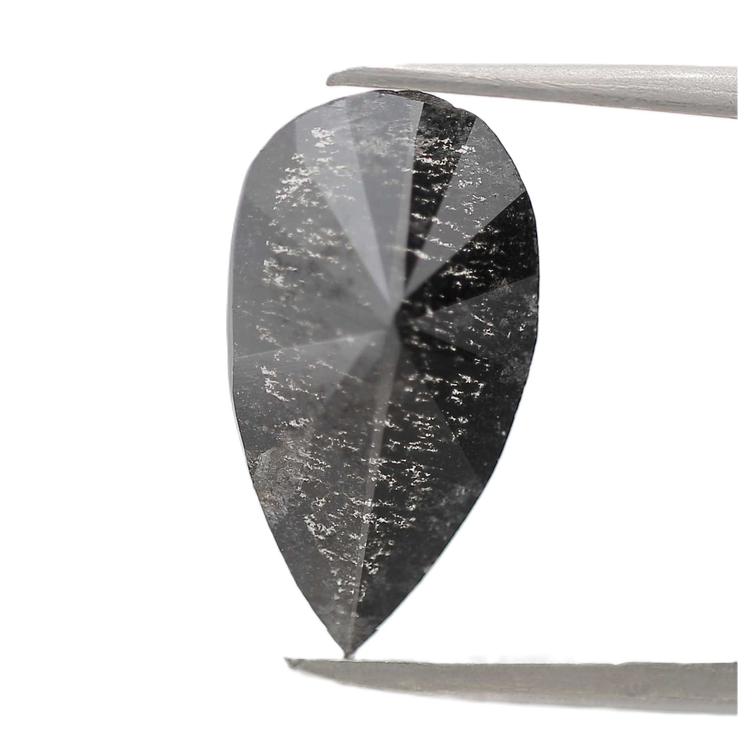 2.95 Carat Natural Black Pear Cut Diamond 14.50 MM