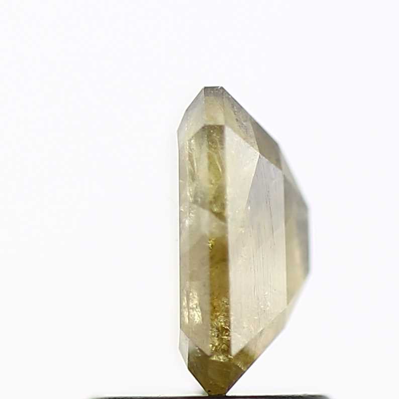 1.09 Carat 6.90 MM Fancy Rustic Yellow Emerald Cut Salt Pepper Diamond - Blackdiamond