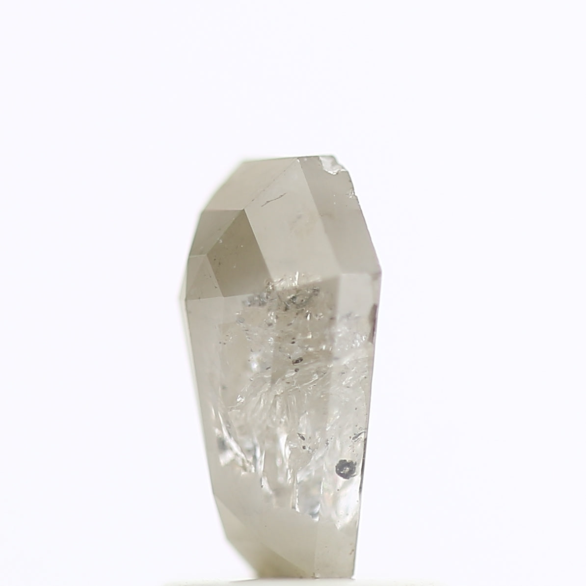 1.09 Carat Grey Coffin Cut Salt & Pepper Diamond 8.41 MM