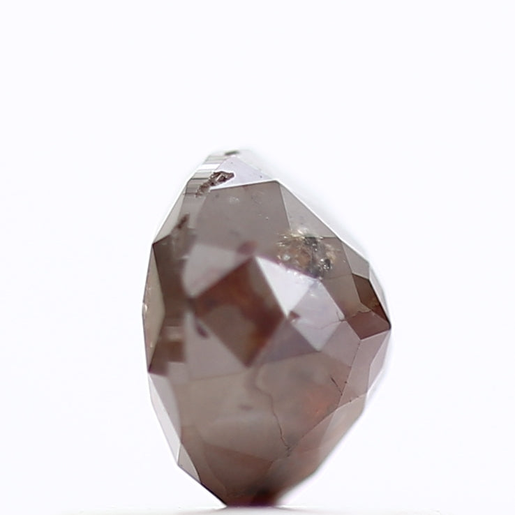 0.59 Carat Red Brilliant Rosecut Salt And Pepper Diamond 4.97 MM