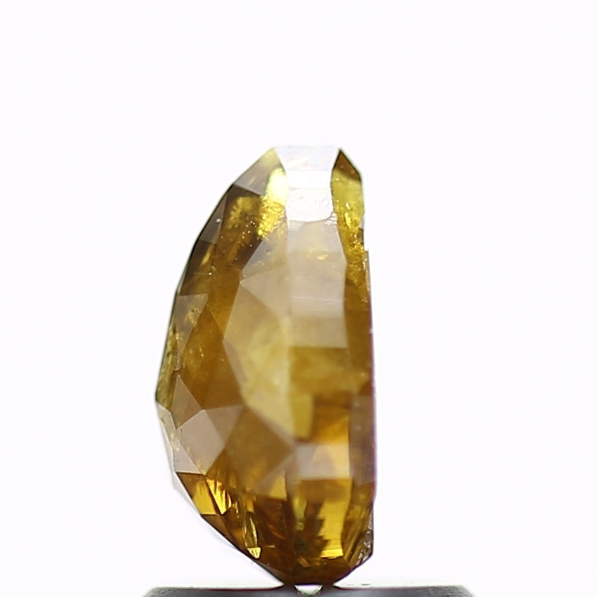 1.33 Carat Pear Salt and Pepper Diamond Natural Yellow 7.6 MM