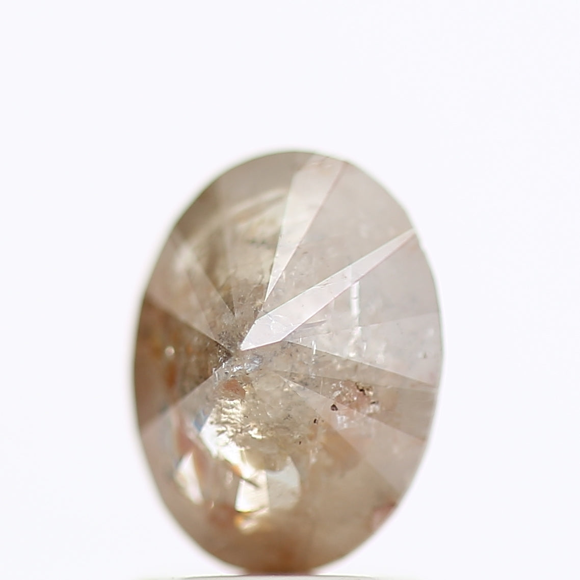 1.20 Carat Orange Brown Oval Salt & Pepper Diamond 8 MM