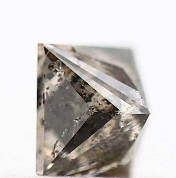 0.49 Carat 4.12 MM Natural Loose Princess Cut Salt and Pepper Diamond - Blackdiamond