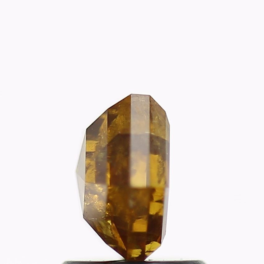 1.51 Carat Natural Yellow Hexagon Salt and Pepper Diamond 6.6 MM