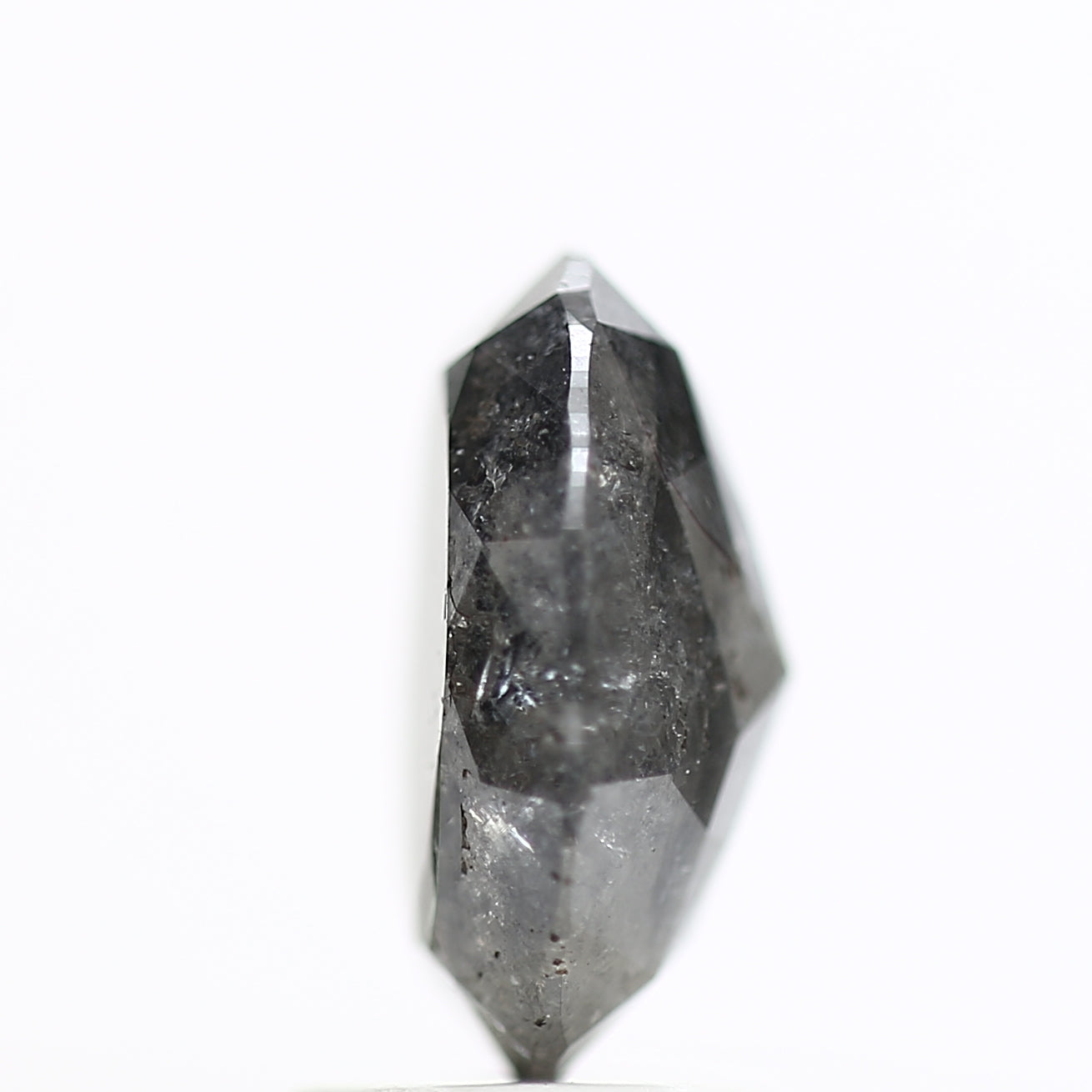 2.21 Carat Fancy Grey Salt and Pepper Oval Diamond 9.54 MM