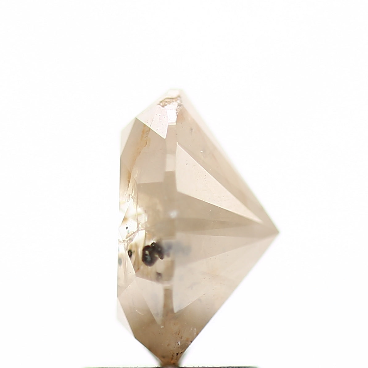 1.81 Carat Peach Oval Salt and Pepper Diamond 8.61 MM