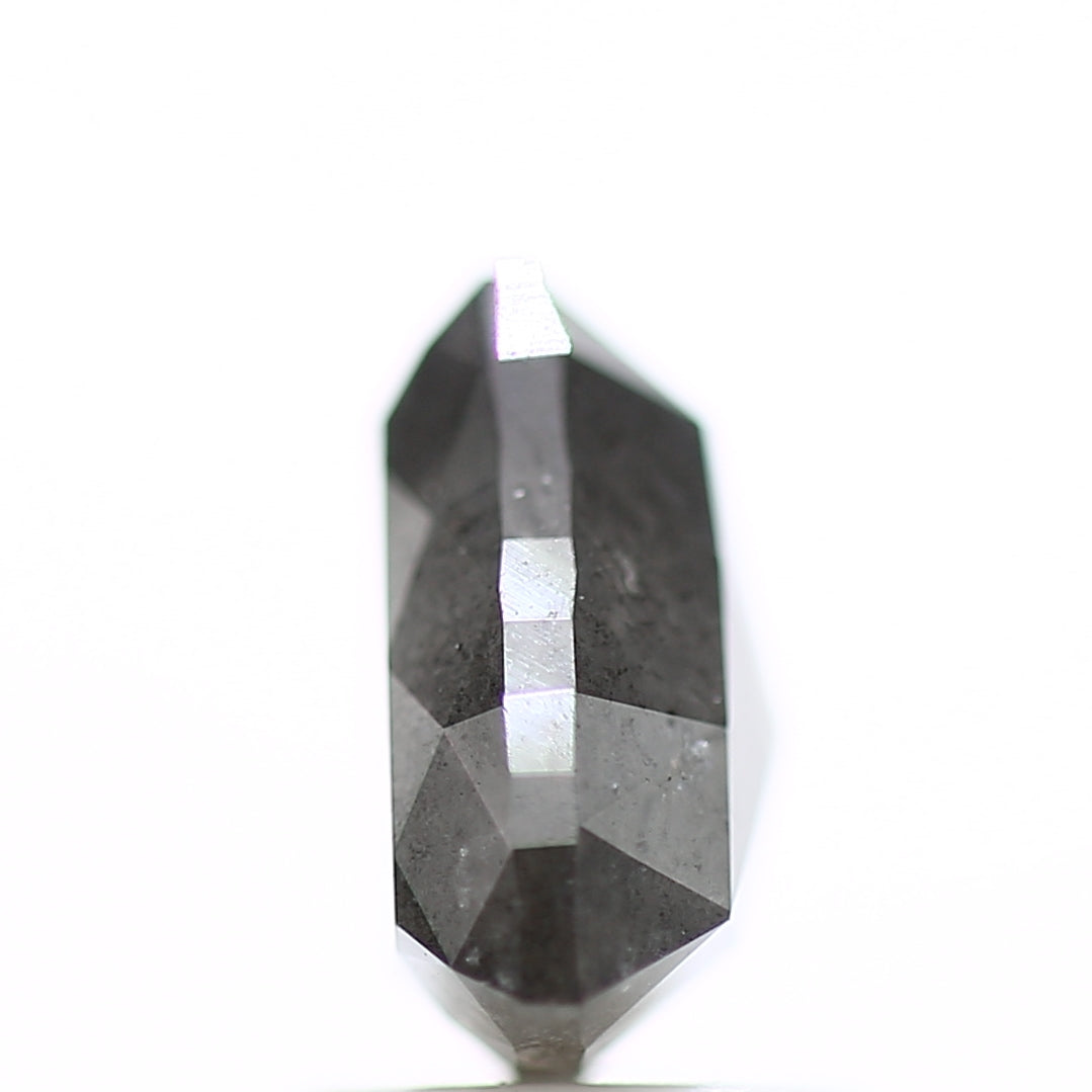 1.79 Carat 7.6 MM Natural Fancy Gray Trillion Salt and Pepper Diamond - Blackdiamond