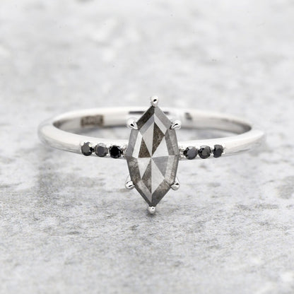 salt and pepper marquise diamond