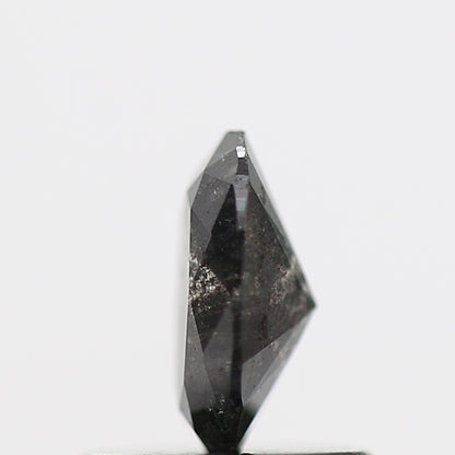 1.02 Carat Fancy Black Oval Salt and Pepper Diamond 6.3 MM