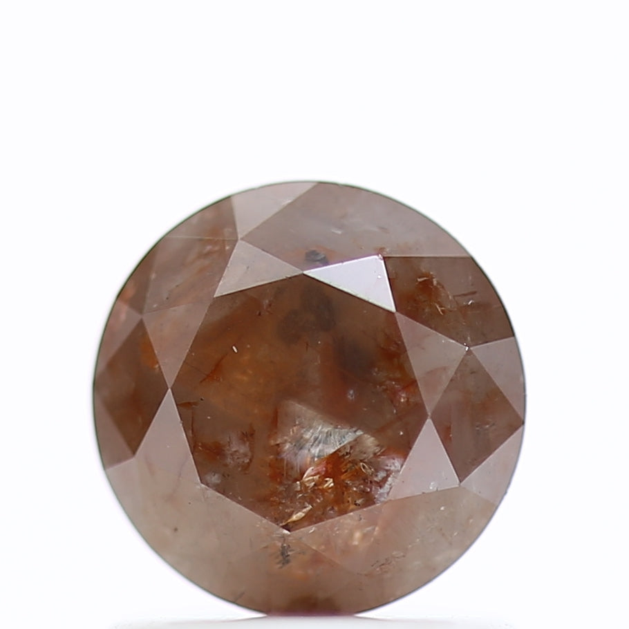 0.89 Carat Natural Red Diamond Round Salt And Pepper Diamond 6 MM