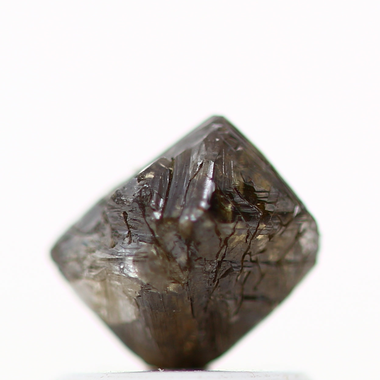 1.06 Carat Chocolate Brown Octahedron Raw Natural Rough Diamond 6 MM - Blackdiamond