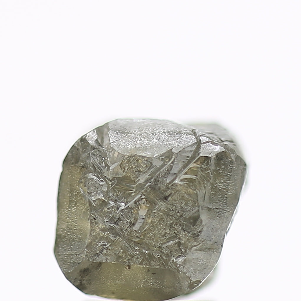4.73 Carat Natural Grey Crystal Rough Cube Diamond 7.5 MM