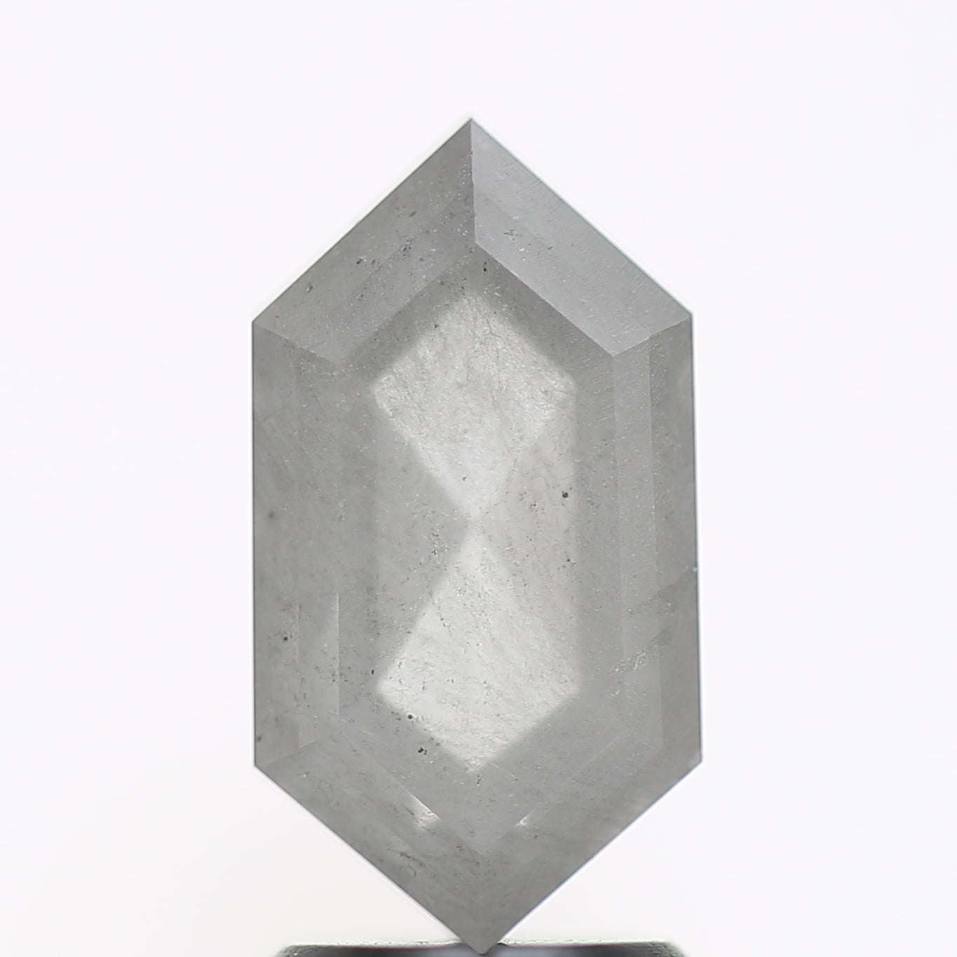 2.95 Ct Hexagon Salt and Pepper Diamond 11.70 MM