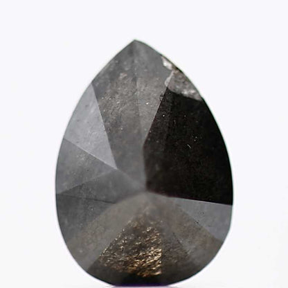 0.70 Carat Natural Black Diamond Pear Brilliant Diamond