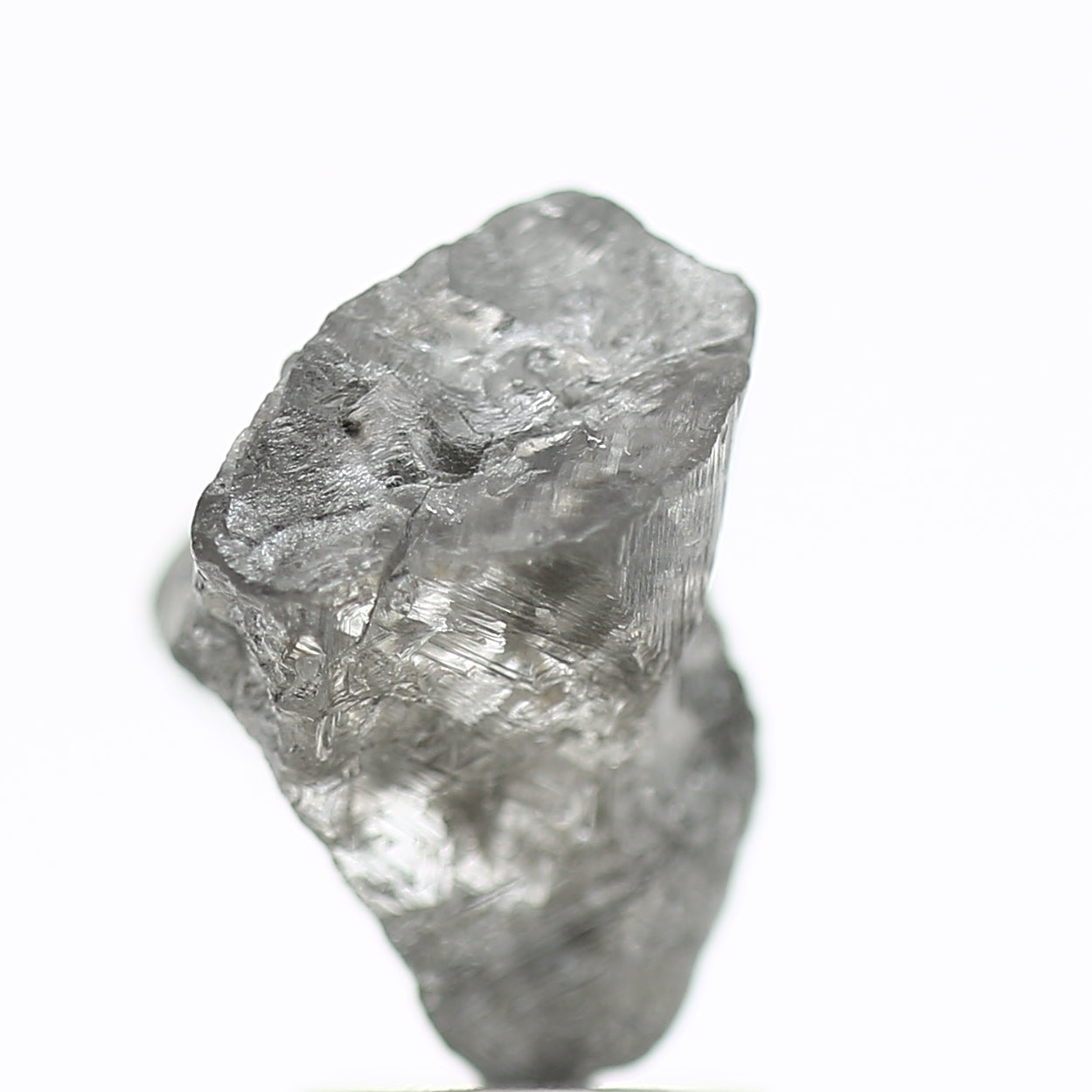 3.41 Carat Natural Crystal Uncut Gray Rough Diamond