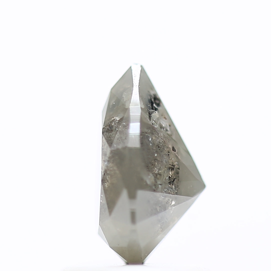 1.02 Carat Celestial Pear Salt and Pepper Natural Diamond 7.68 MM