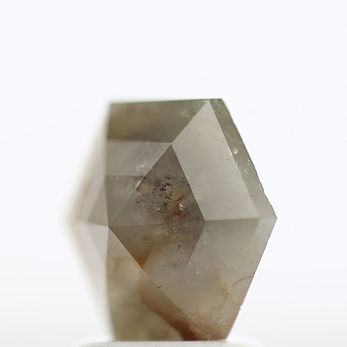 1.43 Carat Hexagon Rustic Salt And Pepper Natural Diamond 8.62 MM