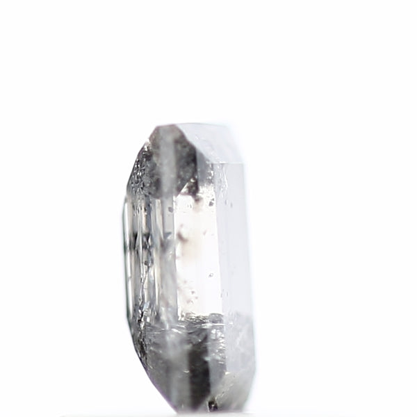 0.38 Carat Baguette Cut Salt & Pepper Diamond Gray Loose Diamond 5.25 MM