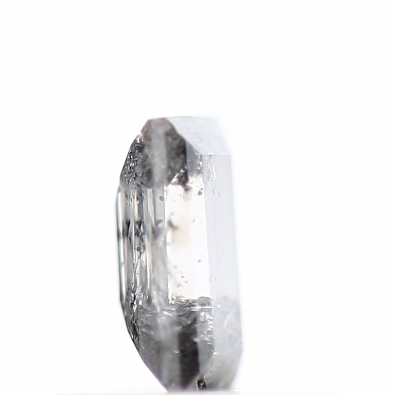 0.38 Carat Baguette Cut Salt & Pepper Diamond Gray Loose Diamond 5.25 MM