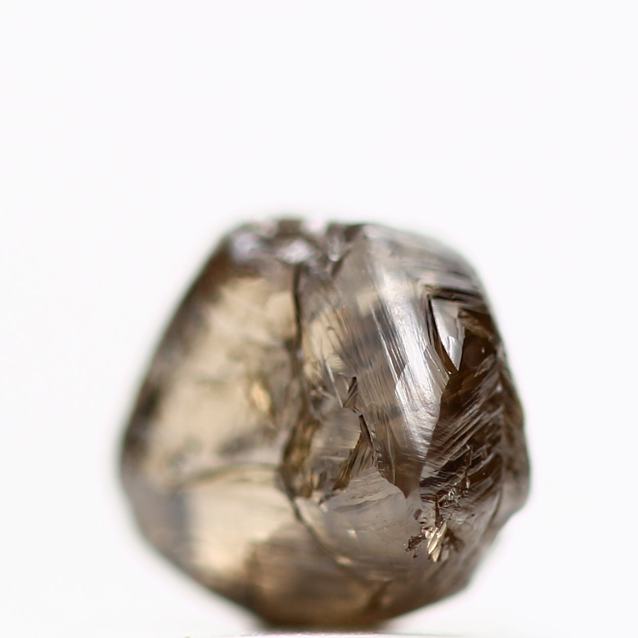 0.80 Carat Natural Chocolate Brown Crystal Raw Rough Diamond 5.65 MM - Blackdiamond