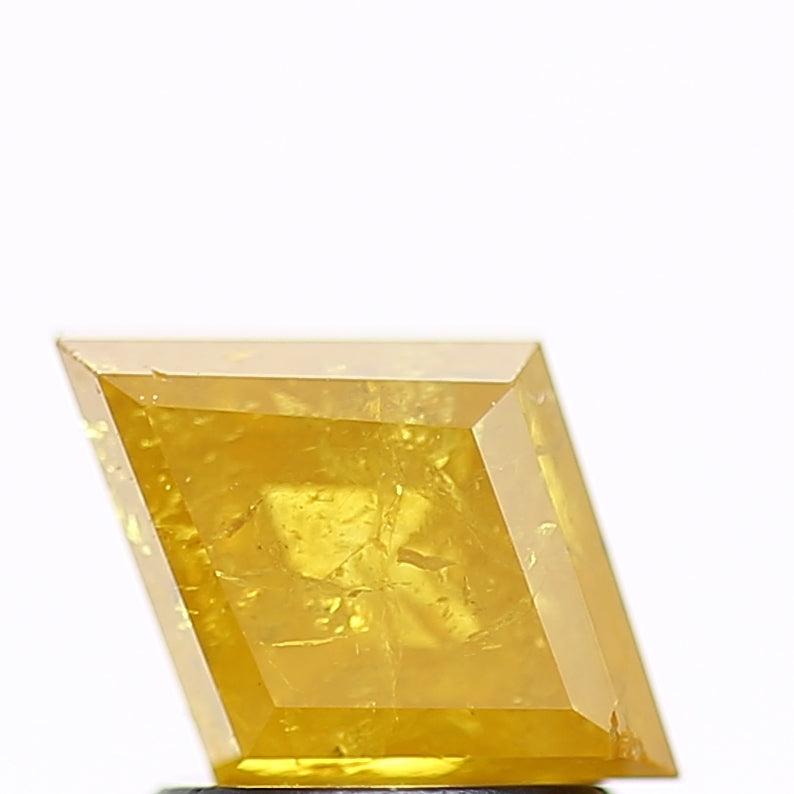 1.76 Carat Natural Yellow Lozenge Salt and Pepper Diamond 9.3 MM