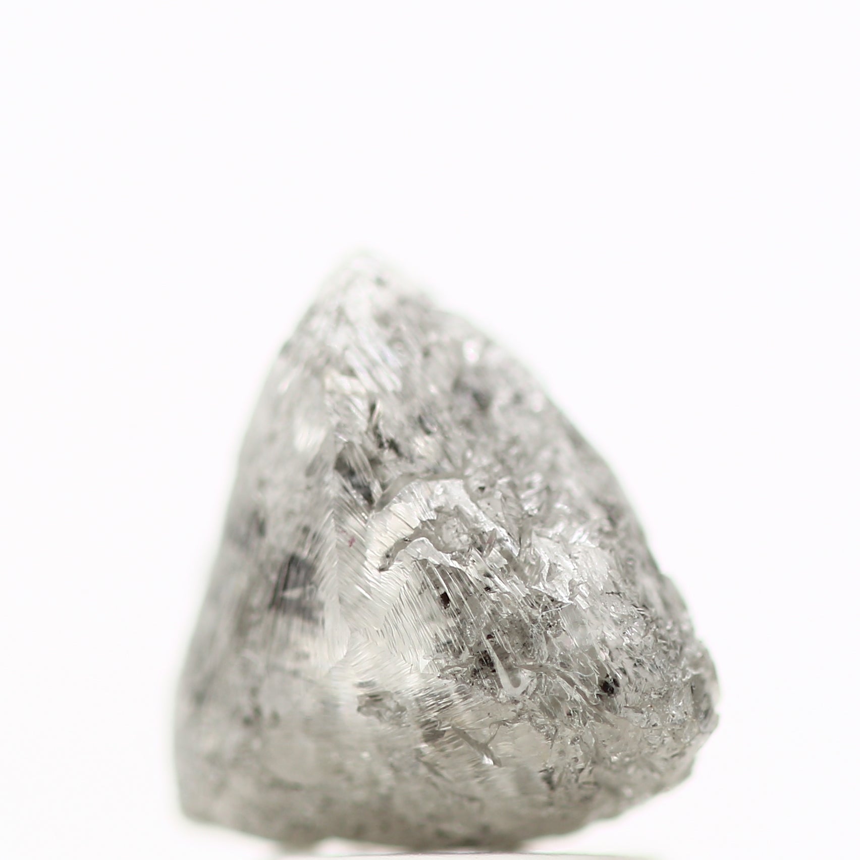 2.11 Carat Triangle Gray Macle Natural Raw Rough Diamond 8.20 MM - Blackdiamond