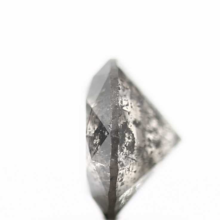 0.68 Carat Gray Round Cut Salt and Pepper Natural Loose Diamond 5.5 MM - Blackdiamond