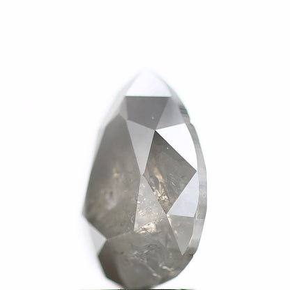 2.75 Carat Pear Salt and Pepper Gray Diamond 10.30 MM